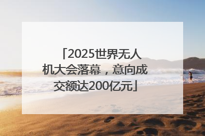 2025世界无人机大会落幕，意向成交额达200亿元