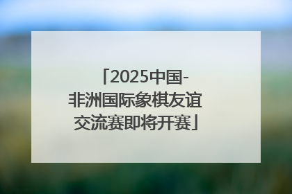 2025中国-非洲国际象棋友谊交流赛即将开赛