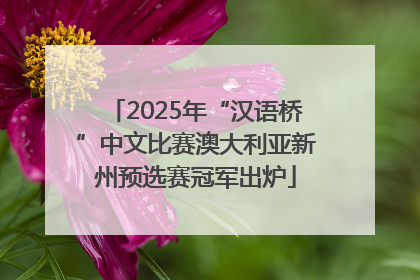 2025年“汉语桥”中文比赛澳大利亚新州预选赛冠军出炉