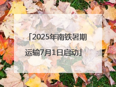 2025年南铁暑期运输7月1日启动
