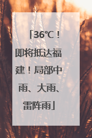 36℃！即将抵达福建！局部中雨、大雨、雷阵雨