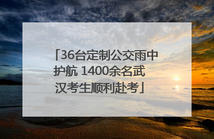 36台定制公交雨中护航 1400余名武汉考生顺利赴考
