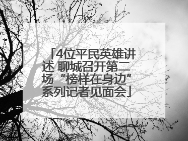 4位平民英雄讲述 聊城召开第二场“榜样在身边”系列记者见面会