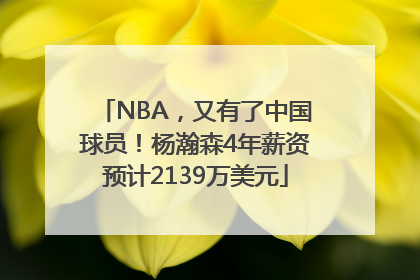 NBA，又有了中国球员！杨瀚森4年薪资预计2139万美元